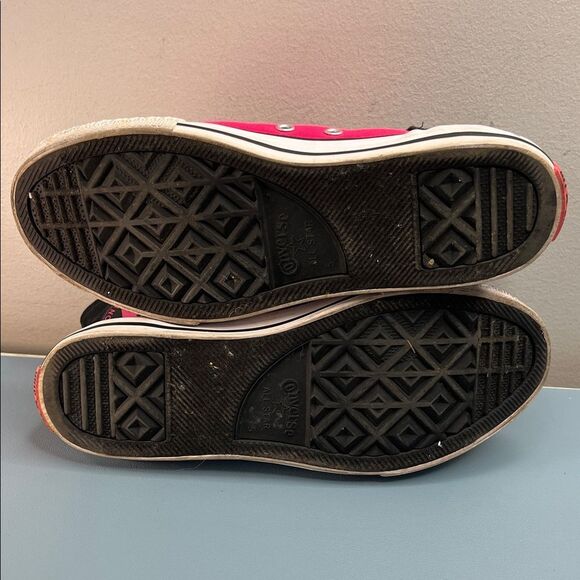Converse Pink and Black High-Top Velcro Close Sneakers Junior 5= Women’s 7-7.5 - Picture 7 of 9